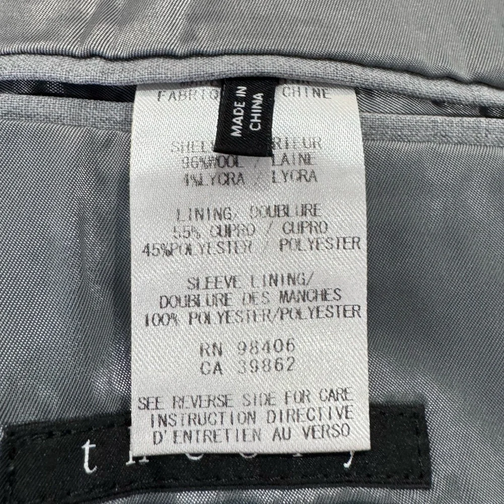 Theory‎ Men Wool Blend Grey Blazer 38R